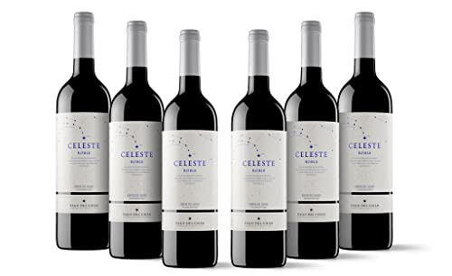 Pago del Cielo Celeste Roble, Tempranillo, Vino Tinto - 6 botellas de 75 cl, Total: 4500 ml