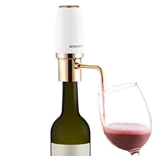 WIWONEY Aireador y Vertedor Eléctrico de Vino, Decantador de Vino Automático, Dispensador de Vino...