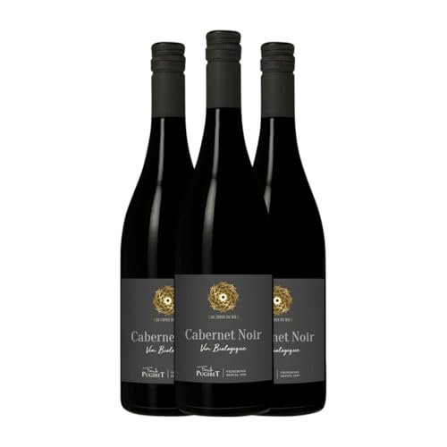 Domaine Pugibet Piwi Cabernet Vin de Pays Languedoc 75 cl Vino tinto (Caja de 3 Botellas de 75 cl)