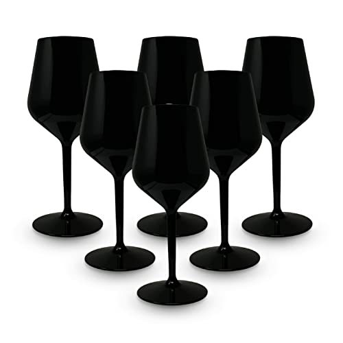 BRYNA - Set 6 Piezas Vasos Copa Vino 33 Cl en Policarbonato (Plástico Rígido), 100% Diseño...