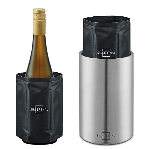 SILBERTHAL Enfriador de botellas de vino - Cubiteras para botellas - Acero inoxidable - Wine cooler