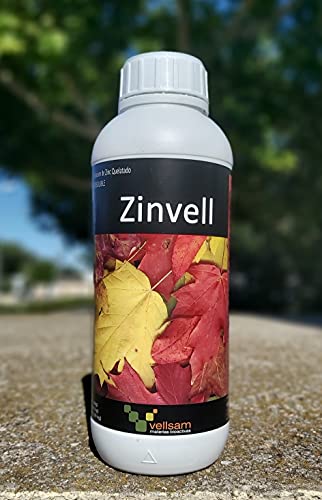 Corrector de carencia de Zinc. Abono fertilizante rico en Zinc quelatado soluble en agua 1L. Zinvell
