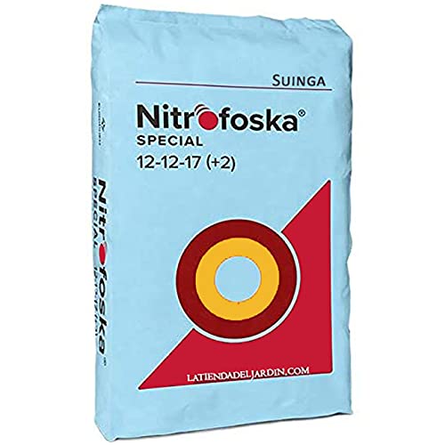 Suinga 25 Kg ABONO ESPECIAL Nitrofoska 12+12+17+2+Mg+S+B+Zn. Recomendado para cítricos y jardín.