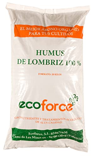 CULTIVERS Humus de Lombriz Ecológico 40 L Universal. Abono para Plantas. Fertilizante Orgánico...