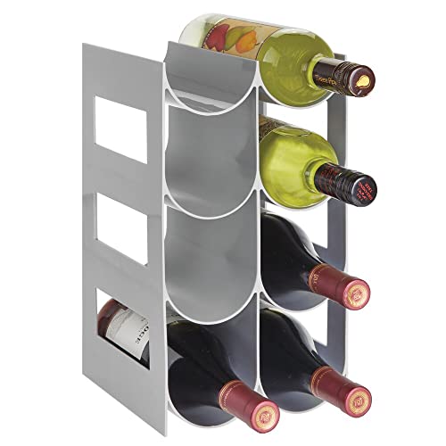 mDesign Práctico Estante para Botellas de Vino – Botelleros para Vino y Otras Bebidas para...