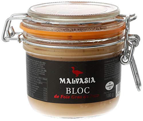 MALVASIA Bloc de Foie Gras de Pato, Elaboración Tradicional, Ideal para Ocasiones Especiales, Sin...