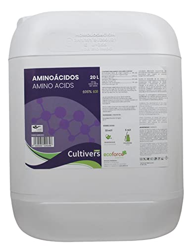 CULTIVERS Abono de Aminoácidos Vegetales de 20 L. Fertilizante potenciador del Crecimiento de tu...