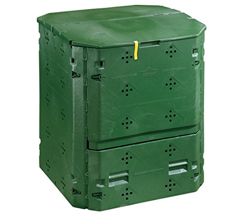 Dehner - Compostador térmico, 420 L, aprox. 84 x 74 x 74 cm, plástico, color verde