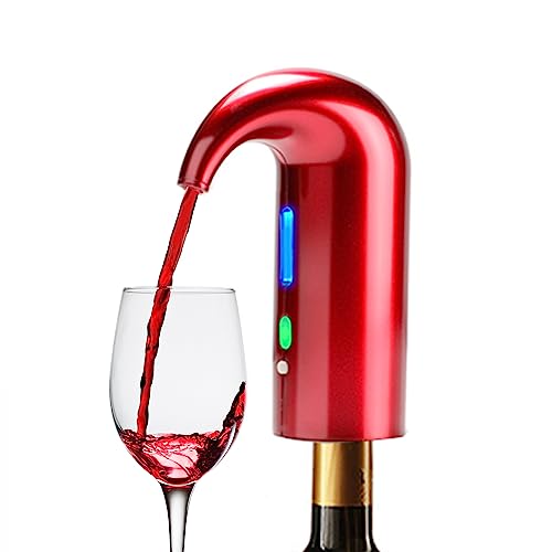 Aireador eléctrico de vino, jarra de vino portátil de un solo toque y dispensador de vino bomba...