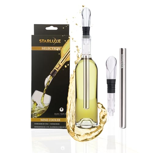 STARLUXE® - Enfriador de Botellas de Vino con Accesorios Vinhos, Varilla de Enfriamiento de Acero...