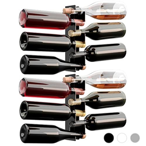 LUFLIPS- Botellero para Vino de Pared metálico, diseño Original y Elegante. Soporte para Vino...