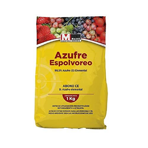 MASSÓ Azufre Espolvoreo 98,5% Abono CE, Bolsa 1 kg