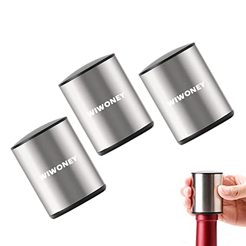 WIWONEY Tapón de Vacío Vino, Tapones para Botellas de Vino con Acero Inoxidable, Conservación...