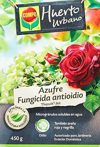 COMPO Azufre fungicida anti oídio, Microgránulos solubles en agua, Para plantas ornamentales,...