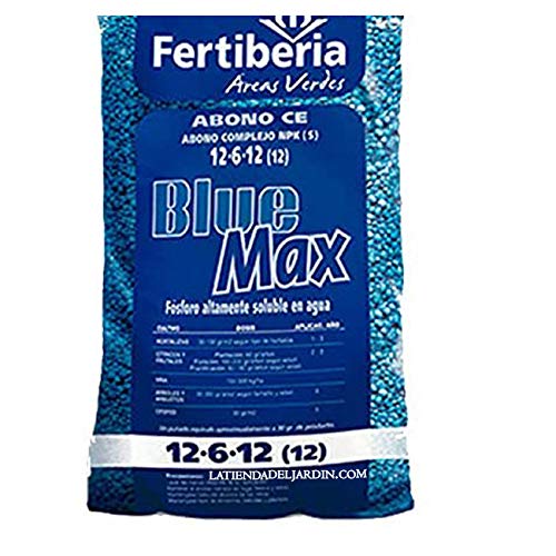 Suinga ABONO GRANULADO Fertilizante Blue Max azul, 25 Kg. Nitrógeno 16%, Fosforo 6%, Potasio 16%....