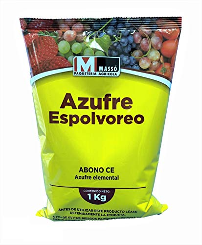 Todo Cultivo Azufre Amarillo ecológico para espolvoreo 1kg. Fungicida y acaricida en Polvo Verano....