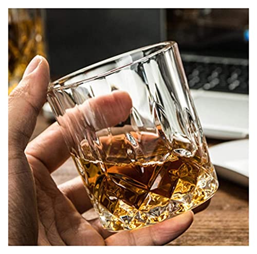 XUUFAERR Vaso de Whisky Taza de café Copa de champán Regalo Creativo Transparente Plomo Cuadrado...