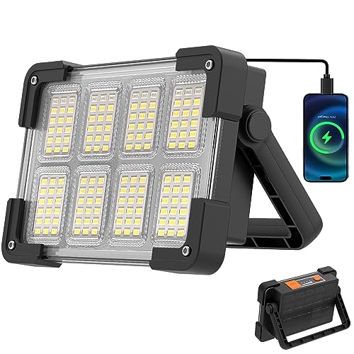 OHAYORI Foco LED Recargable, Luz de Trabajo Portátil USB de 4 Modos, Banco de Energía, Luz de...