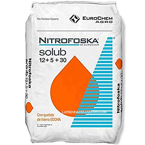 Suinga ABONO soluble 25 Kg Fertilizante Nitrofoska 12-5-30. Aplicación desde la floración hasta la...